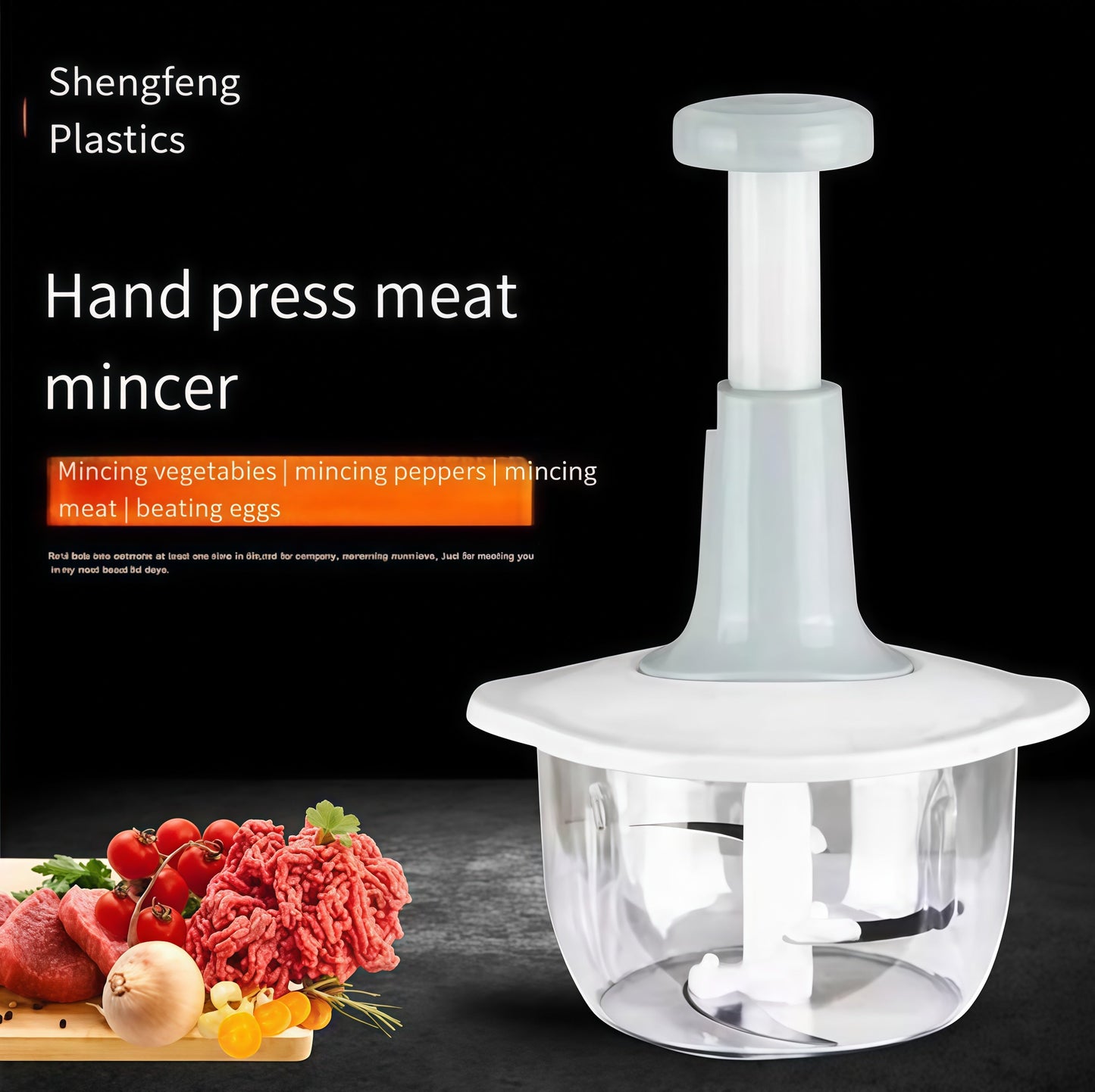 Manual Hand Push Chopper/ multifunctional Hand Pat Chopper And Mixer/press Cutter Vegetable Meat Grinder 1.5 Liter